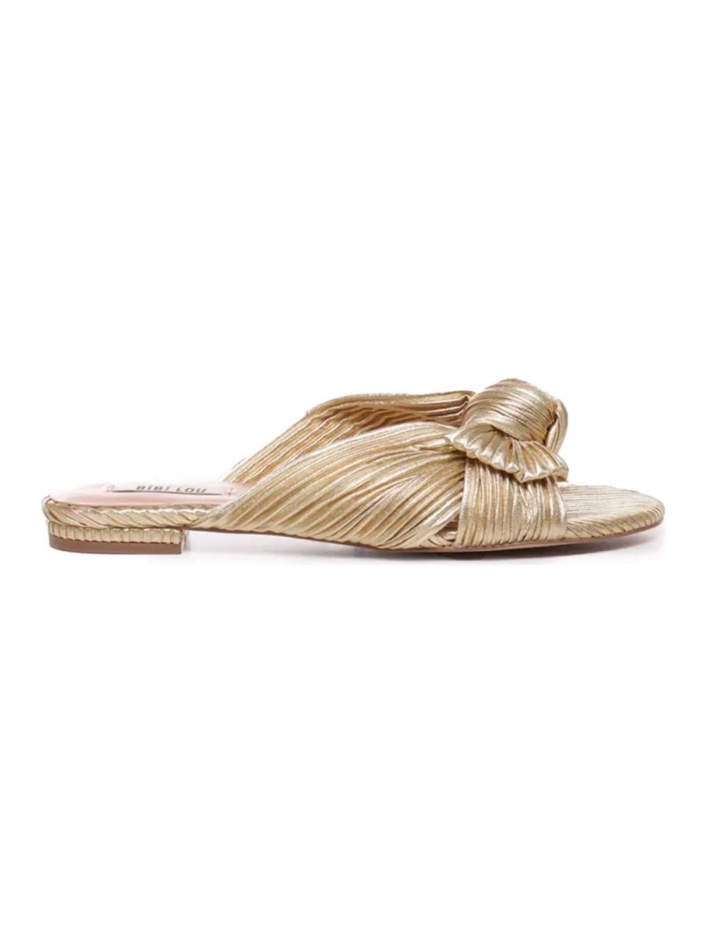 Bibi Lou Minnie Flat Gold Bow Sandals Size 39